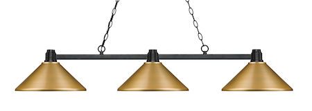 Z-Lite Park Bronze 3 Light Island/Billiard Light 314BRZ-MSG