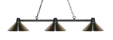 Z-Lite Park Bronze 3 Light Island/Billiard Light 314BRZ-MBN