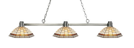 Z-Lite Park Brushed Nickel 3 Light Island/Billiard Light 314BN-Z14-35