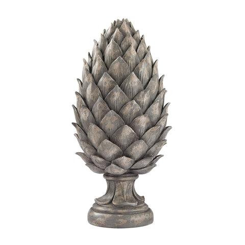 Decorative Pinecone In Aged Grey