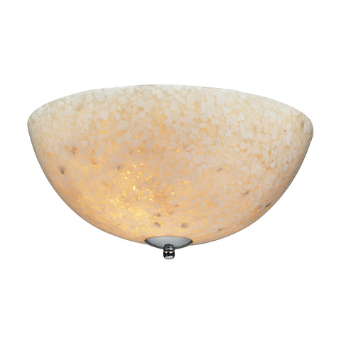 Stonybrook 2 Light Flushmount In White Stone