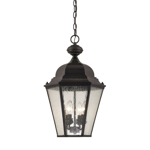 Cotswold 4 Light Outdoor Pendant In Oil Rubbed Bronze