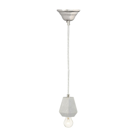 White Marble 1 Light Hexagonal Pendant