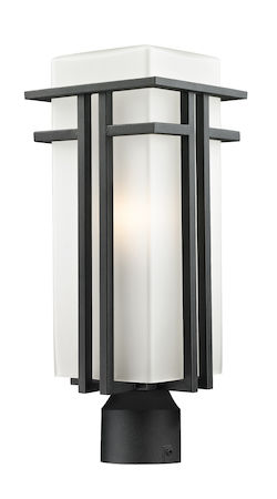 Z-Lite Abbey Outdoor Post Light 549PHB-BK-R