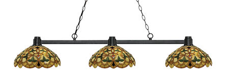 Z-Lite Park Bronze 3 Light Island/Billiard Light 314BRZ-C14