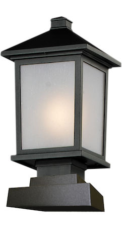 Z-Lite Holbrook Outdoor Post Light 537PHM-SQPM-BK