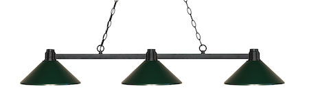 Z-Lite Park Bronze 3 Light Island/Billiard Light 314BRZ-MDG