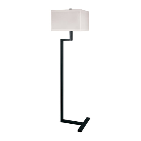 Right Angle Metal Floor Lamp In Bronze