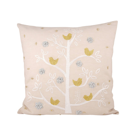 Holiday Partridge Pillow 20X20-Inch