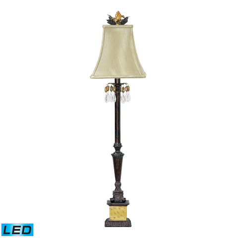 Acorn Drop 1 Light LED Table Lamp in Black And Gold