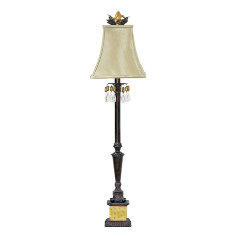 Acorn Drop 1 Light Table Lamp in Black And Gold