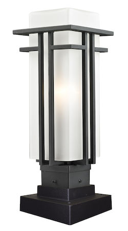 Z-Lite Abbey Outdoor Pier Mount Light 549PHM-SQPM-BK