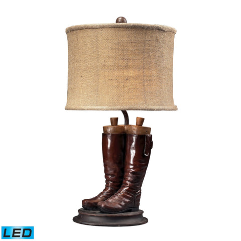 Wood River 1 Light LED Table Lamp in Polished Tan