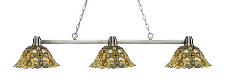 Z-Lite Park Brushed Nickel 3 Light Island/Billiard Light 314BN-R14A