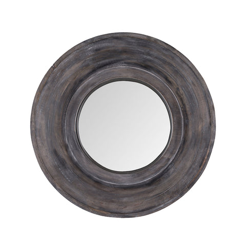 Porthole Mirror In Dark Grey Stain