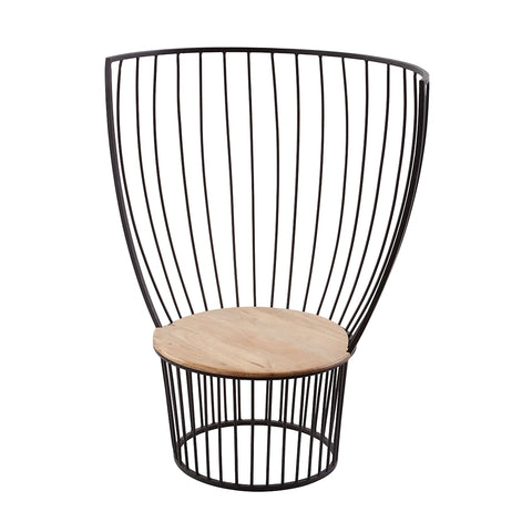 Teak And Metal Carousel Chair