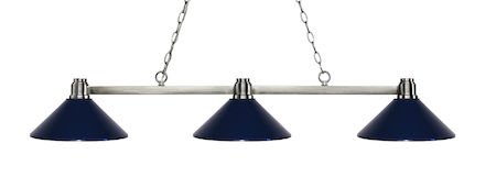 Z-Lite Park Brushed Nickel 3 Light Island/Billiard Light 314BN-MNB