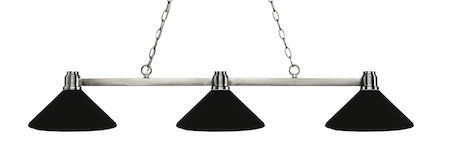 Z-Lite Park Brushed Nickel 3 Light Island/Billiard Light 314BN-MMB