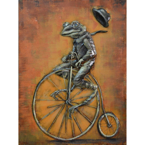 The Urban Port Cyclic Frog Metal Wall decor by Urban Port