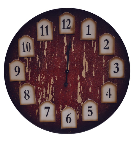 Crestview Distressed Redwood Clock CVTCK1062