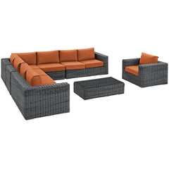 Summon 7 Piece Outdoor Patio Sunbrella® Sectional Set