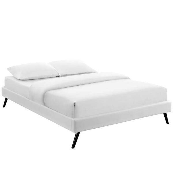 Helen King Vinyl Bed Frame with Round Splayed Legs