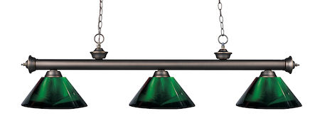 Z-Lite Riviera 3 Light Billiard Light 200-3OB-ARG