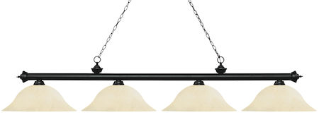 Z-Lite Riviera 4 Light Island/Billiard Light 200-4MB-GM16