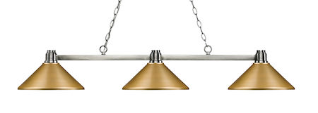 Z-Lite Park Brushed Nickel 3 Light Island/Billiard Light 314BN-MSG