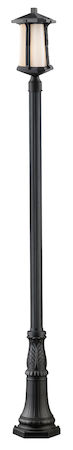 Z-Lite Harbor Lane 1 Light Outdoor Post Light 542PHB-518P-BK