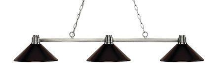 Z-Lite Park Brushed Nickel 3 Light Island/Billiard Light 314BN-MBRZ