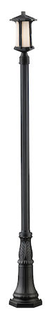 Z-Lite Harbor Lane 1 Light Outdoor Post Light 542PHM-518P-BK