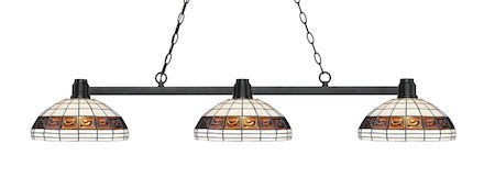 Z-Lite Park Bronze 3 Light Island/Billiard Light 314BRZ-F14-1