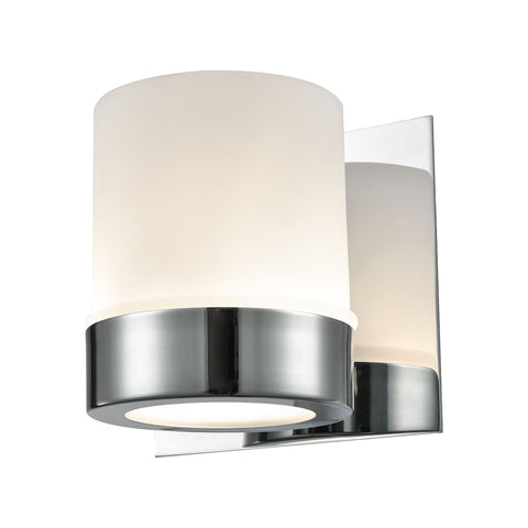 Mulholland 1 Light Vanity In Chrome And Opal Glass