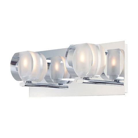 Circo 2 Light Vanity In Chrome And Polished Clear Glass