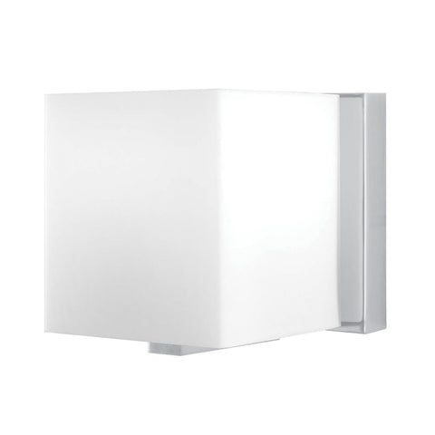 Borg 1 Light Vanity In Chrome And White Opal Glass