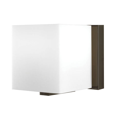 Borg 1 Light Vanity In Oil Rubbed Bronze And White Opal Glass