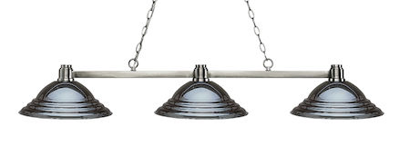 Z-Lite Park Brushed Nickel 3 Light Island/Billiard Light 314BN-SGM