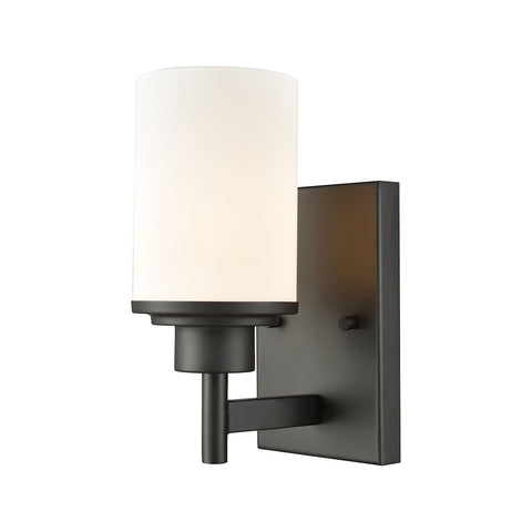 Belmar 1 Light Bath In Oil Rubbed Bronze With Opal White Glass