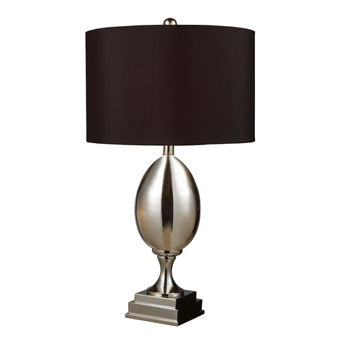 Waverly Table Lamp In Chrome Plated Glass With Milano Black Shade