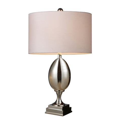 Waverly Table Lamp In Chrome Plated Glass With Milano Pure White Shade