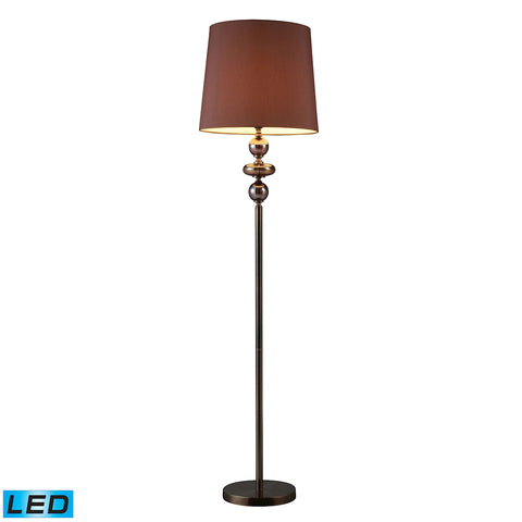 Dravos Glass LED Floor Lamp in Bronze And Coffee Plating