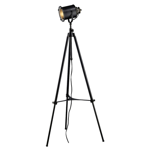 Ethan Adjustable Tripod Floor Lamp in Restoration Black