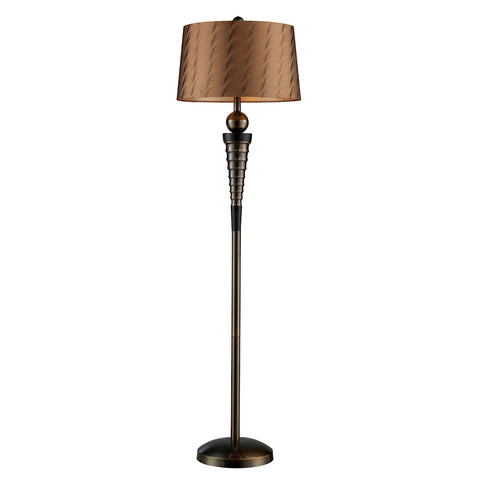 Laurie Floor Lamp In Dunbrook Finish With Bronze Tone-on-Tone Shade