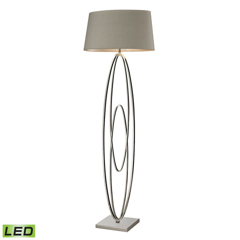 Hanoverville LED Floor Lamp in Polished Nickel