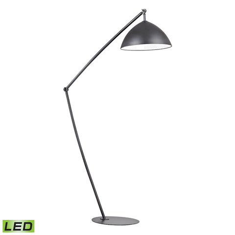 Industrial Elements Adjustable LED Floor Lamp in Matte Black