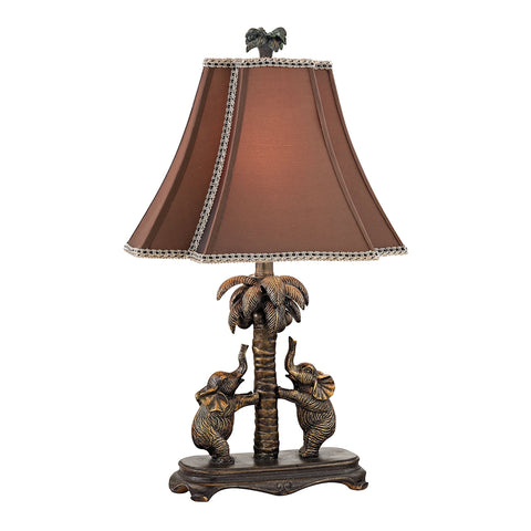 Adamslane Elephant Table Lamp in Bronze