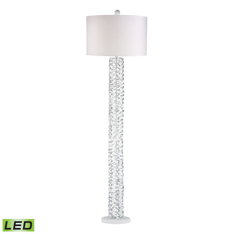 Elgin Metal Ribbon LED Floor Lamp in Gloss White