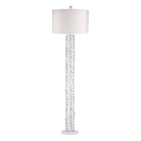 Elgin Metal Ribbon Floor Lamp in Gloss White