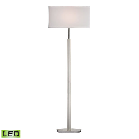 Port Elizabeth LED Floor Lamp in Satin Nickel